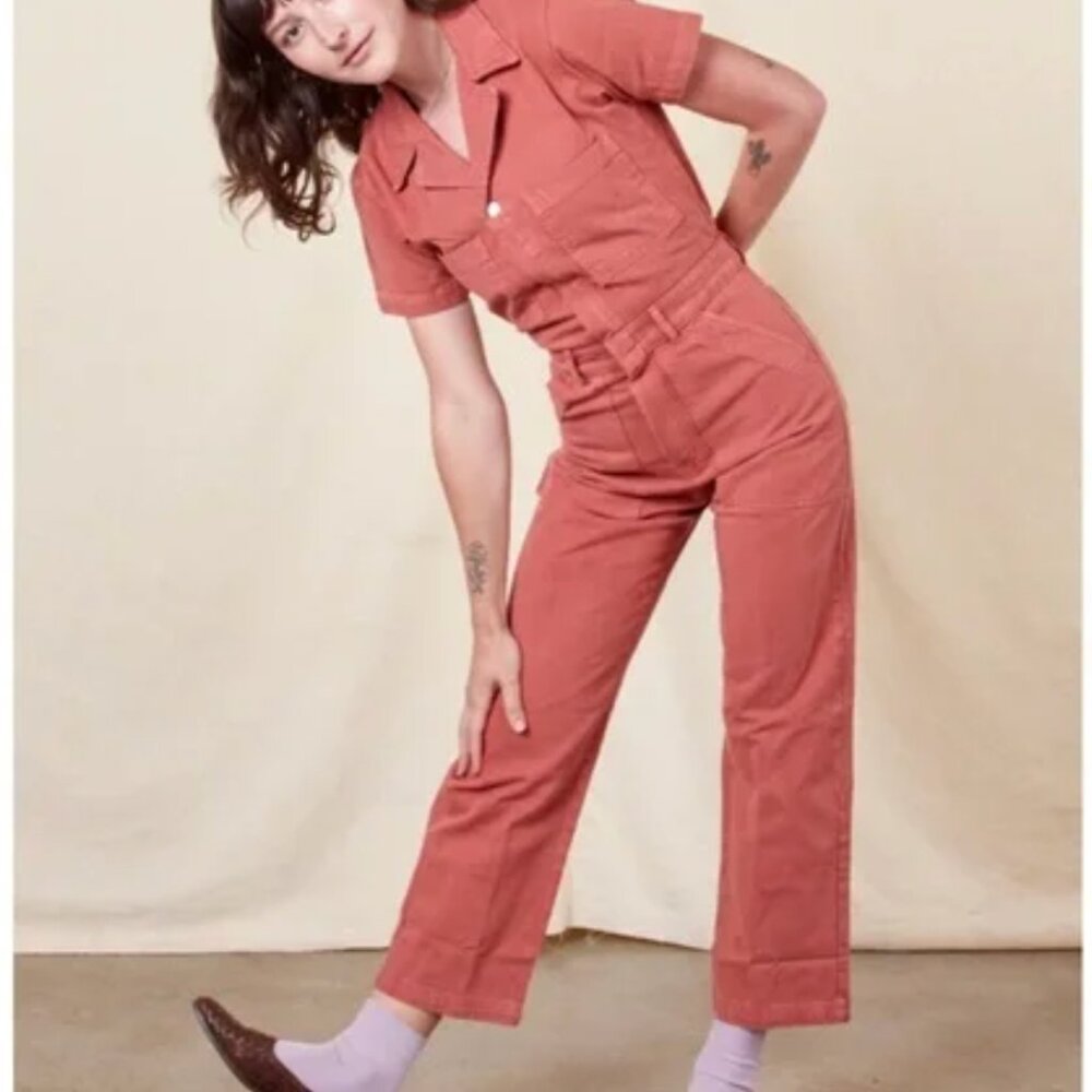 Big Bud Press XS short sleeve jumpsuit - Clay